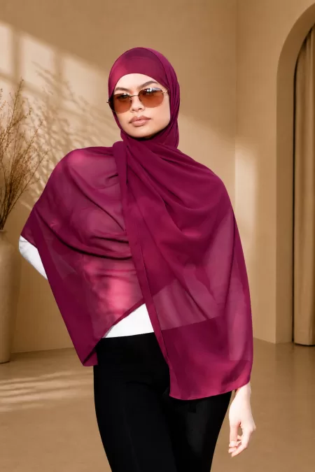 Maroon Chiffon Set