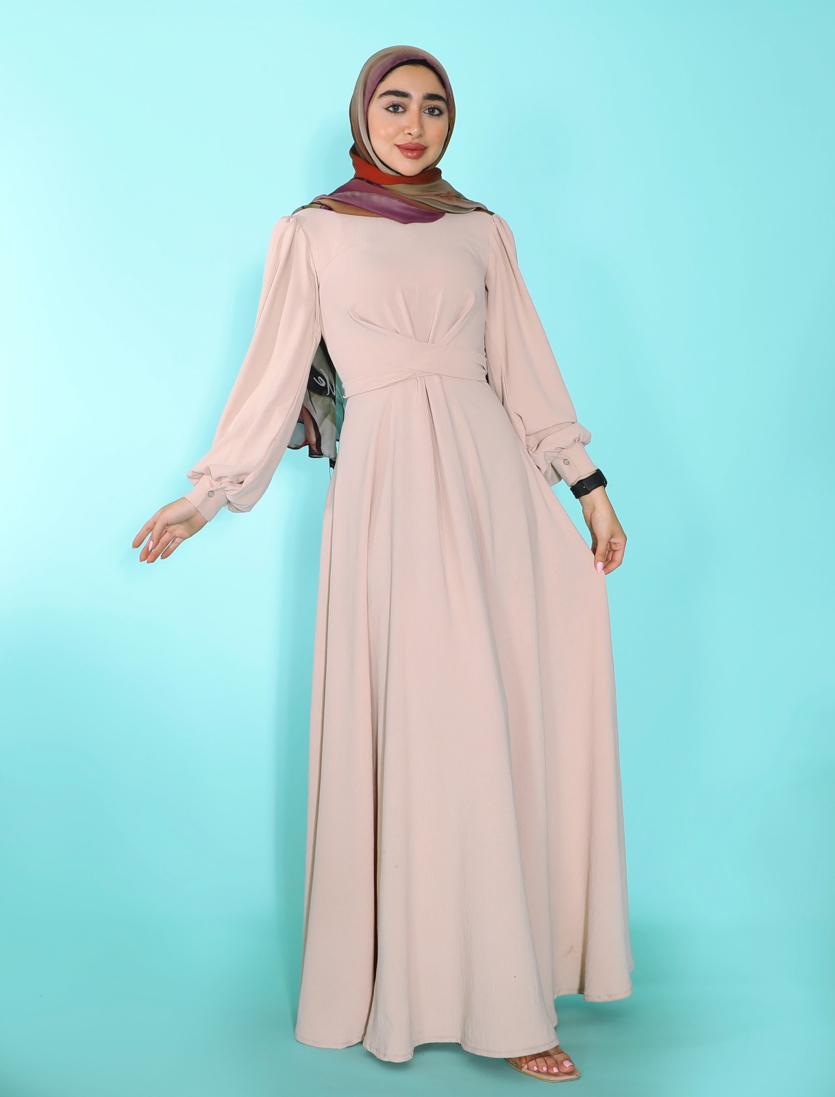 Kalir A Modest Fashion Store.Beige dress