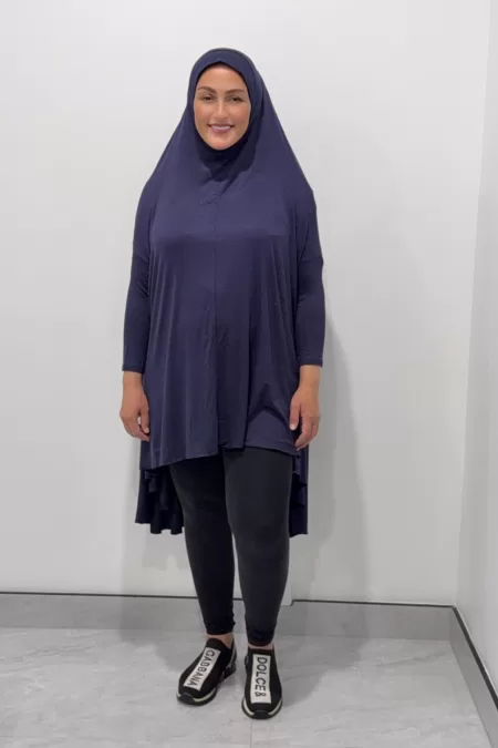 Short Navy Jilbab