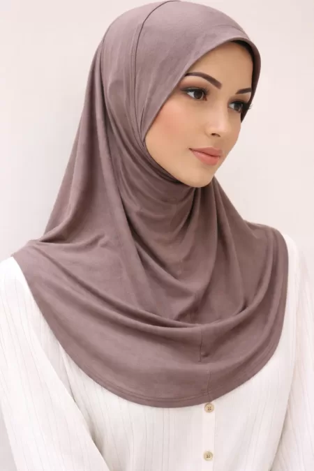 Brown Jersey One Piece Hijab