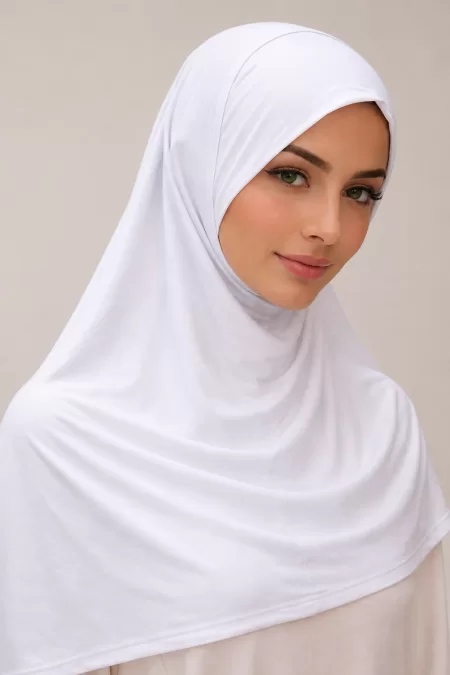 White Jersey One Piece Hijab