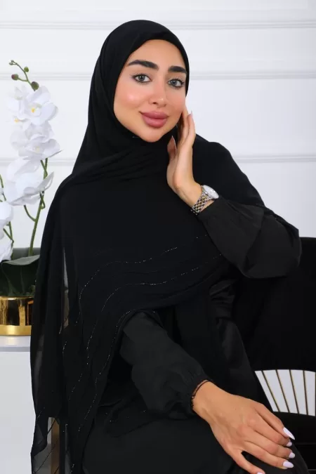 Black Square Hijab
