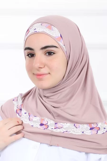 Colorful Lace Kids Two Pieces Hijab