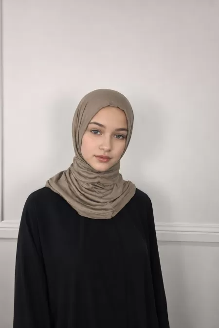 Brown Kids One Piece Hijab