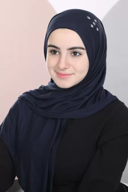 Navy Kids One Piece Hijab Wrap Design