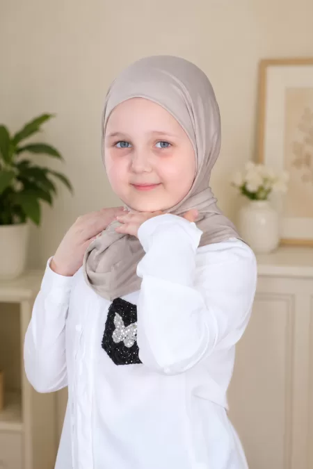 Beige Kids One Piece Hijab